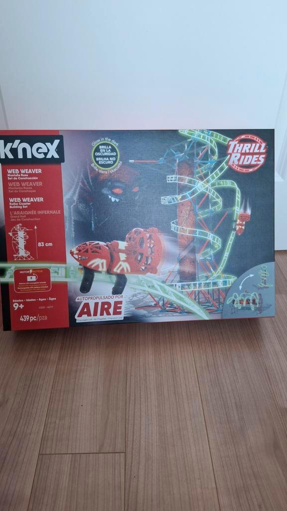 K'NEX Thrill Rides Web Weaver Achtbaan, Kinderen en Baby's, Speelgoed | Overig, Zo goed als nieuw, Jongen of Meisje, Ophalen of Verzenden