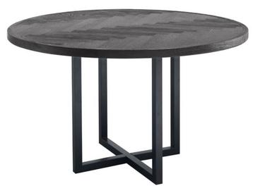 Ronde eetafel 140ø visgraat zwart beschikbaar voor biedingen
