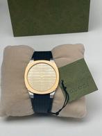 Gucci 25H Champagne YA163418 - Geelgoud/Blauw, Overige merken, Leer, Polshorloge, Nieuw