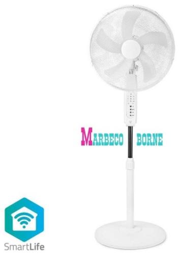 SmartLife Ventilator, Staand, 40 cm, Wit, met GRATIS App beschikbaar voor biedingen