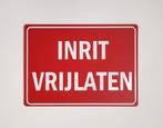 Inrit vrijlaten rood reclamebord van metaal wandbord deco, Info@deconoord.nl, Deco Noord, Nieuw, Ophalen of Verzenden