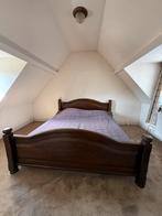 Eiken Tweepersoonsbed 160x200, Ophalen, Gebruikt, Bruin, Tweepersoons