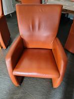 Eettafelstoelen 6 stuks, Ophalen, Bruin, Leer, Zo goed als nieuw