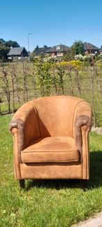 Leren Fauteuil in Topstaat, Minder dan 75 cm, Vintage, Leer, Ophalen of Verzenden