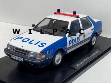 Saab 9000 CD. Polis / Zweedse politie schaal 1:18. Triple 9  beschikbaar voor biedingen