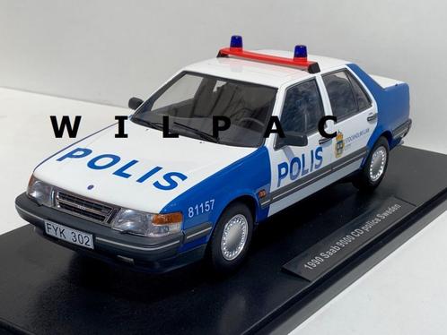 Saab 9000 CD. Polis / Zweedse politie schaal 1:18. Triple 9, Hobby en Vrije tijd, Modelauto's | 1:18, Nieuw, Auto, Overige merken