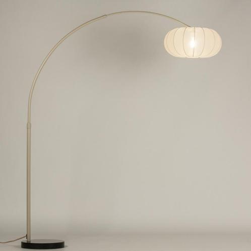 vloerlamp booglamp lampion beige japandi lamp hoekbank lamp, Huis en Inrichting, Lampen | Vloerlampen, Nieuw, Metaal, Stof, Ophalen of Verzenden