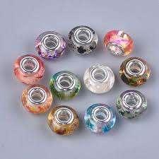 Set van 11 heldere groot ga bedels met kleurvlekjes, Sieraden, Tassen en Uiterlijk, Bedels, Nieuw, Overige merken, Overige materialen