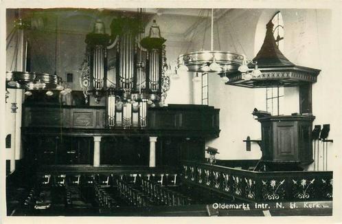 (304-097-035) Oldemarkt Intr. NH Kerk, Verzamelen, Ansichtkaarten | Nederland, Overijssel, Verzenden