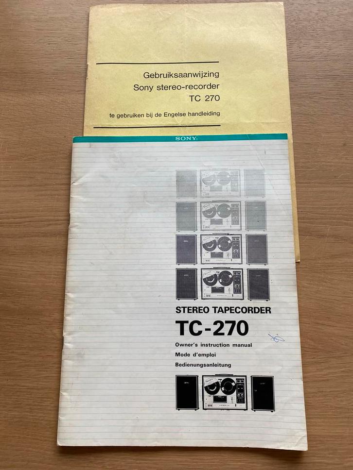 Philips N2509, RH691 + Sony TC-270 Handleidingen, Audio, Tv en Foto, Bandrecorders, Bandrecorder, Ophalen of Verzenden