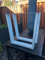 Stalen wit gepoedercoatte tafelpoten voor 90cm brede tafel, Huis en Inrichting, Ophalen, Zo goed als nieuw, Rond, 50 tot 100 cm