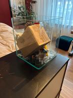Vierkante vissenkom + extra’s, Dieren en Toebehoren, Ophalen, Gebruikt, Leeg aquarium