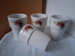 Vintage bekers met rozenbouquet *eureka*, Ophalen of Verzenden, Zo goed als nieuw, Overige stijlen, Kop(pen) en/of Schotel(s)