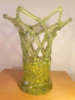 Grote murano stijl glaskunst vaas opengewerkt, Antiek en Kunst, Ophalen of Verzenden