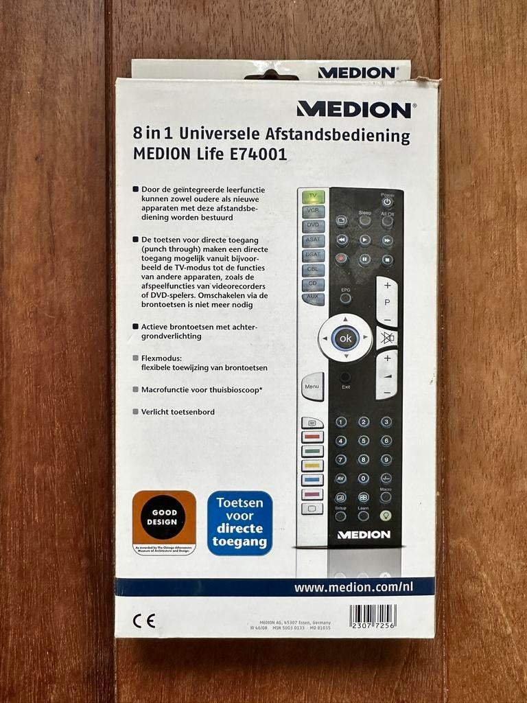 Nieuwe Medion Life E74001 Universele Afstandsbediening, Ophalen of Verzenden, Nieuw, Universeel, Receiver of Versterker
