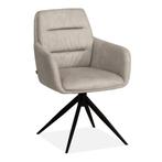 Eetkamerstoel Paco -Stof- sand (nog 2 showroommodellen), Ophalen, Nieuw, Stof, Eén