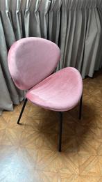 Hele mooie moderne stoel in oud roze fluweel, Huis en Inrichting, Fauteuils, Ophalen, Minder dan 75 cm, Nieuw, Stof