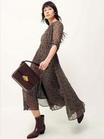 Sessùn een plaatje, dit midi jurkje met plissé rok 36/S, Kleding | Dames, Jurken, Bruin, Sessùn, Nieuw, Ophalen of Verzenden