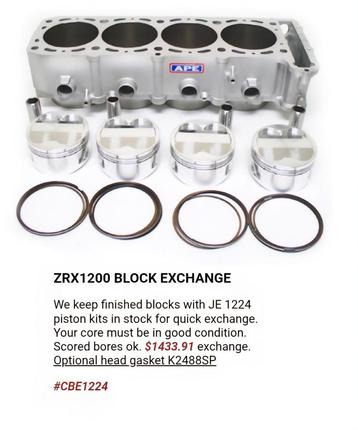 APE racing 1224 big bore kit voor zrx1200 beschikbaar voor biedingen