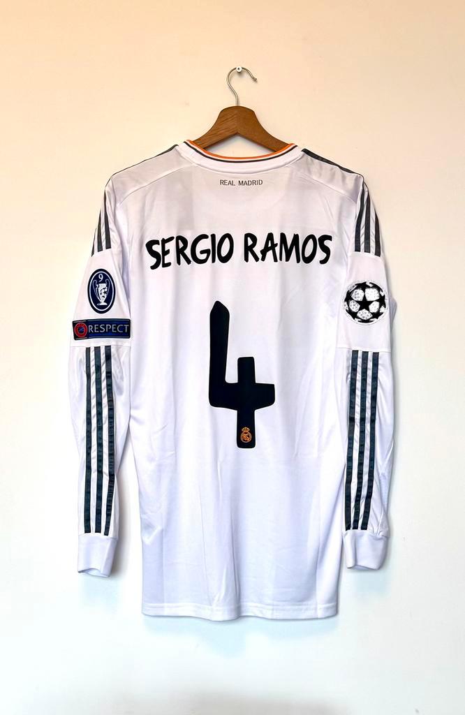 Real Madrid 2013/14 - Thuisshirt - CL editie - Ramos #4 - L, Kleding | Heren, Sportkleding, Nieuw, Voetbal, Verzenden