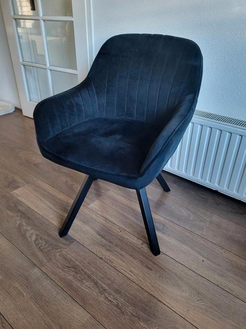 4 velvet eetkamerstoelen, Huis en Inrichting, Stoelen, Gebruikt, Vier, Ophalen