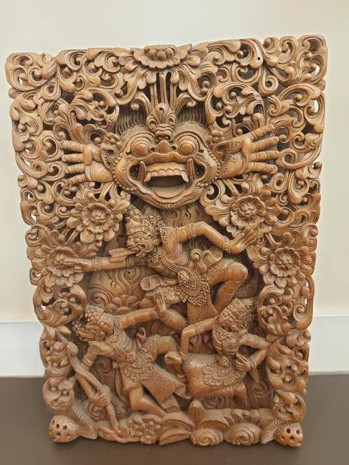 Set van 2 unieke antieke houtsnijwerken uit Bali., Antiek en Kunst, Kunst | Beelden en Houtsnijwerken, Ophalen