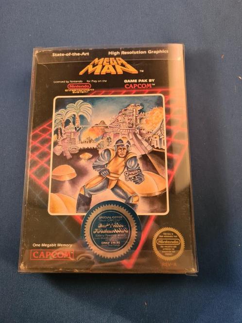 NES - Mega Man (Boxed) (NTSC), Spelcomputers en Games, Games | Nintendo NES, Zo goed als nieuw, Avontuur en Actie, 2 spelers, Vanaf 3 jaar