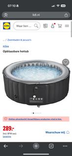 Blauwe opblaasbare jacuzzi - Relaxen maar!, Tuin en Terras, Bubbelbaden en Hottubs, Ophalen, Gebruikt, Afdekzeil, Opblaasbaar