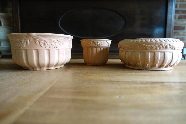 3 matte terra cotta bloempotten - bloembakjes - v.a. 1,50, Tuin en Terras, Bloempotten, Terracotta, Binnen, Minder dan 40 cm, Minder dan 25 cm