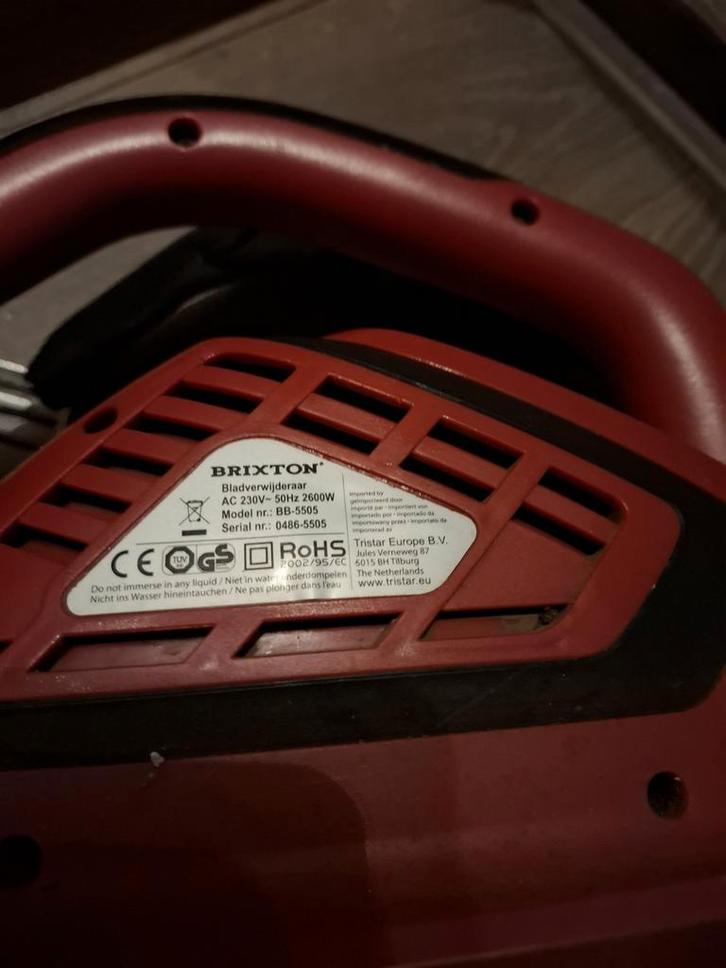 Brixton Bladblazer met Zak, Tuin en Terras, Bladblazers, Gebruikt, Handgedragen, Elektrisch, Met opvangzak, Ophalen of Verzenden