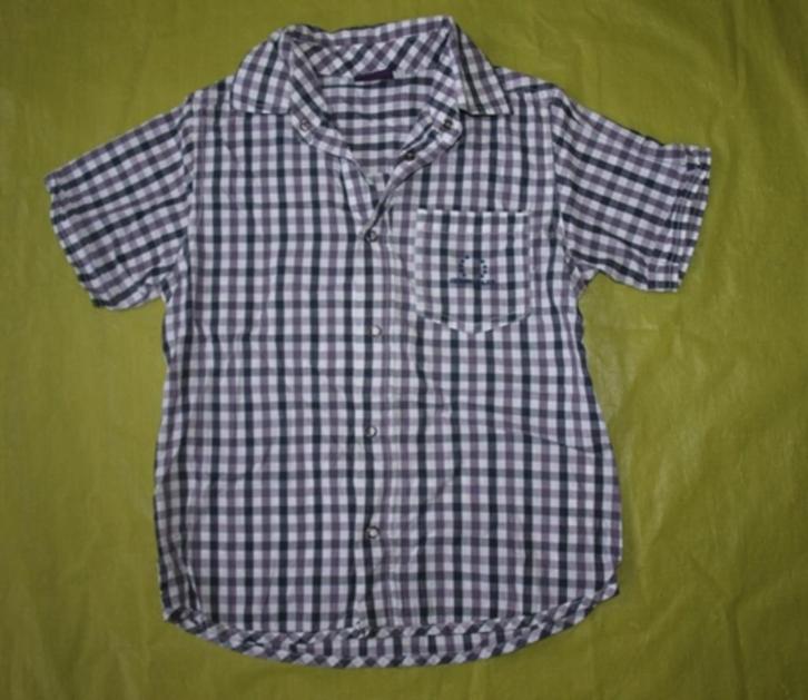 Zwart Wit Geruite Blouse Sergent Major (116), Kinderen en Baby's, Kinderkleding | Maat 116, Gebruikt, Jongen, Overhemd of Blouse