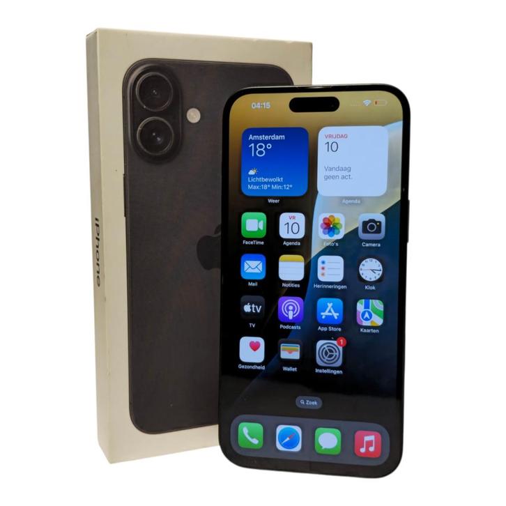 iPhone 16 Plus 128GB Black | Nette Staat, Telecommunicatie, Mobiele telefoons | Apple iPhone, Gebruikt