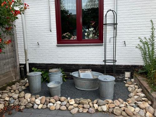 zinken emmer teil wasketels vuilnisemmers, Tuin en Terras, Bloembakken en Plantenbakken, Gebruikt, Overige materialen, Balkon