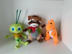 Leuke set knuffels Wasbeer Randy, Sara de Sprinkhaan en dino, Kinderen en Baby's, Speelgoed | Knuffels en Pluche, Ophalen of Verzenden