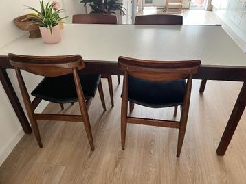 4x Vintage TopForm Nederlands merk eetkamerstoelen beschikbaar voor biedingen