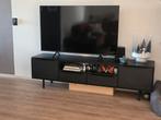 Tv meubel zwart hout, Ophalen, 150 tot 200 cm, Zo goed als nieuw, Minder dan 100 cm