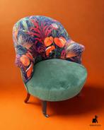 Antieke toad fauteuil met bloemdesign, Ophalen, Bohemian frans, Nieuw, 75 tot 100 cm