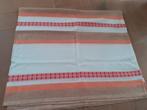 Vintage tafellaken jaren 70 wit oranjerood camel *eureka*, Ophalen of Verzenden, Gebruikt, Wit, Tafelkleed of Tafelzeil