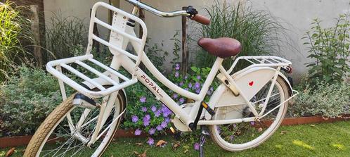 Popal meisjesfiets wit met hartjes 24 inch, Fietsen en Brommers, Fietsen | Meisjes, Gebruikt, 24 inch, Versnellingen, Ophalen of Verzenden