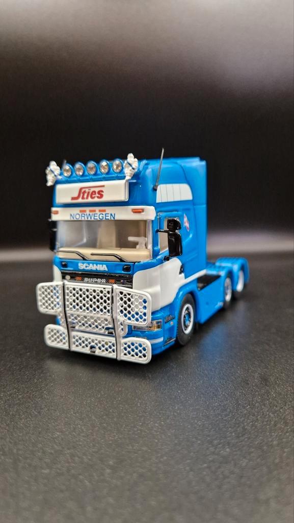 Tekno | Sties - Scania 164, Hobby en Vrije tijd, Modelauto's | 1:50, Zo goed als nieuw, Bus of Vrachtwagen, Tekno, Ophalen of Verzenden