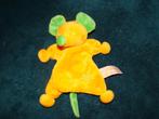 tiamo geel met groen knuffellapje muis met rammel, Ophalen of Verzenden, Nieuw, Overige typen