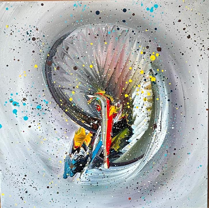 Gena Gennadyj- abstract- Handgeschilderd- Uniek, Antiek en Kunst, Kunst | Schilderijen | Abstract, Ophalen of Verzenden