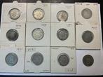 Zilveren halve guldens 12 stuks diverse jaartallen., Verzenden, Koningin Wilhelmina, ½ gulden