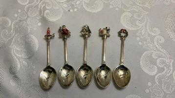 Wedgwood masons, christmas village, verzilverde theelepels beschikbaar voor biedingen