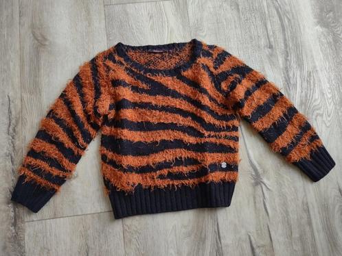 Zachte bruin zwarte fluffy trui zebra print Persival 104/110, Kinderen en Baby's, Kinderkleding | Maat 104, Zo goed als nieuw