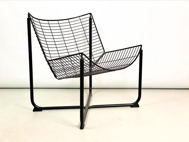 Design Draadstoel - Zwart Metaal, Antiek en Kunst, Antiek | Meubels | Stoelen en Banken, Ophalen