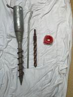 Parasolhouder / Grondboor met losse boor, Ophalen of Verzenden, Gebruikt, Minder dan 1 meter, Parasolvoet