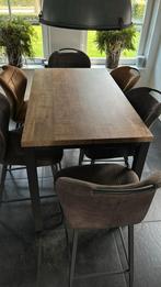 Bartafel met 6 krukken, Huis en Inrichting, Barren, Ophalen, Zo goed als nieuw