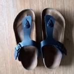 Birkenstock zwarte leren teenslippers maat 33., Meisje, Overige typen, Ophalen of Verzenden, Zo goed als nieuw