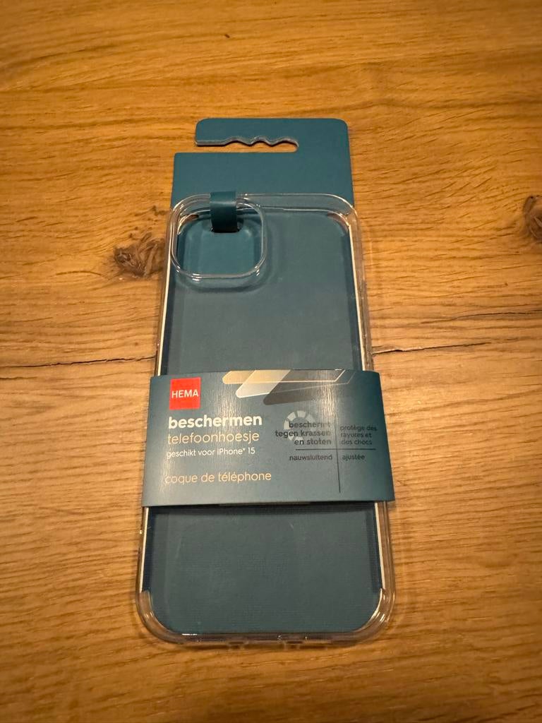 HEMA iPhone 15 Telefoonhoesje - Doorzichtig/transparant, Ophalen of Verzenden, Nieuw, Overige modellen, Hoesje of Tasje